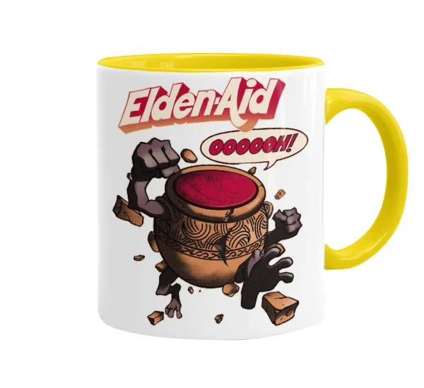 Elden-Aid — Mug colored yellow, ceramic, 330ml