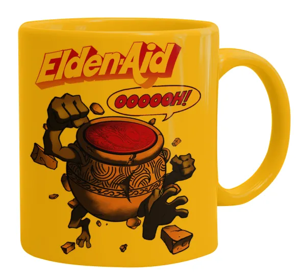 Elden-Aid — Κούπα, κεραμική κίτρινη, 330ml
