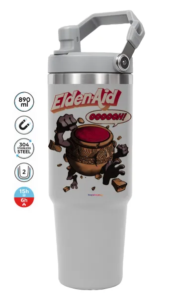 Elden-Aid — GREY Travel Tumbler with Handle 890ml