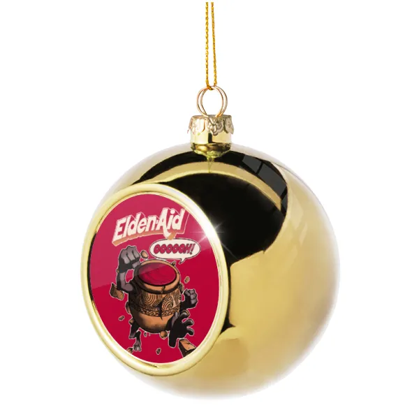 Elden-Aid — Golden Christmas tree ball ornament 8cm