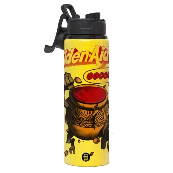 Elden-Aid, Elden Ring inspired , Μεταλλικό παγούρι νερού με καπάκι ασφαλείας, αλουμινίου 850ml