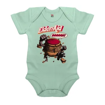 Elden-Aid, Elden Ring inspired , Βρεφικό φορμάκι μωρού, 0-18 μηνών, mint (Μέντα), 100% Organic Cotton, κοντομάνικο