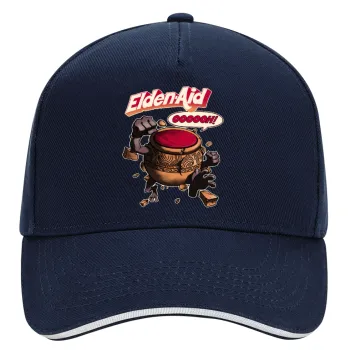 Elden-Aid, Elden Ring inspired , DRILL Καπέλο Ενηλίκων Ultimate ΜΠΛΕ/ΛΕΥΚΟ, (100% ΒΑΜΒΑΚΕΡΟ, ΕΝΗΛΙΚΩΝ, UNISEX, ONE SIZE)