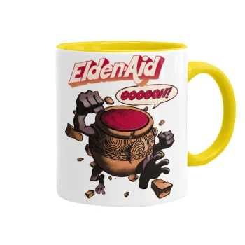Elden-Aid, Elden Ring inspired , Κούπα χρωματιστή κίτρινη, κεραμική, 330ml
