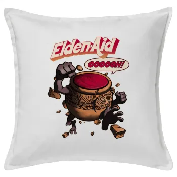 Elden-Aid, Elden Ring inspired , Μαξιλάρι καναπέ ΛΕΥΚΟ 100% βαμβάκι, περιέχεται το γέμισμα (50x50cm)