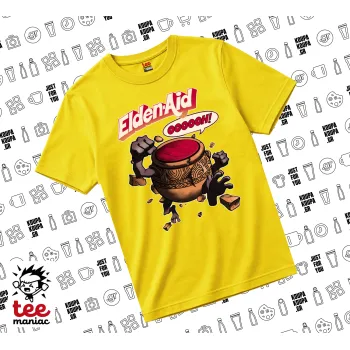 Elden-Aid, Elden Ring inspired , yellow childrens T-Shirt made of 100% cotton, for every day. Vegan & OEKO-TEX certified.