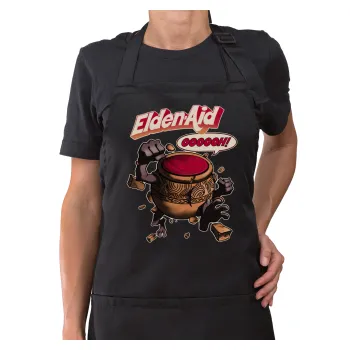 Elden-Aid, Elden Ring inspired , Ποδιά μακριά Σεφ ολόσωμη με τσέπες Μαύρη (ΕΝΗΛΙΚΩΝ)