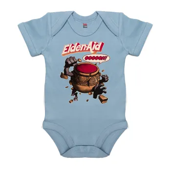 Elden-Aid, Elden Ring inspired , Βρεφικό φορμάκι μωρού, 0-18 μηνών, Μπλε, 100% Organic Cotton, κοντομάνικο