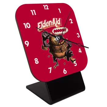 Elden-Aid, Elden Ring inspired , Quartz Wooden table clock with hands (10cm)