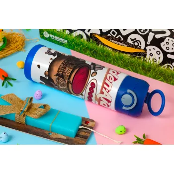 Elden-Aid, Elden Ring inspired , Easter candle, Childrens hot water bottle, stainless steel, with safety straw, BLUE (500ml)