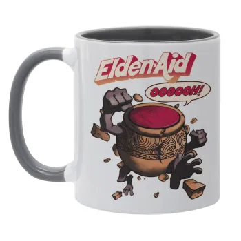 Elden-Aid, Elden Ring inspired , Κούπα χρωματιστή γκρι, κεραμική, 330ml