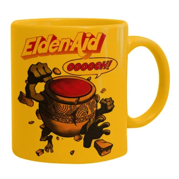 Elden-Aid, Elden Ring inspired , Κούπα, κεραμική κίτρινη, 330ml