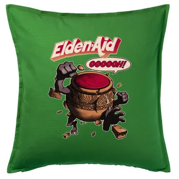 Elden-Aid, Elden Ring inspired , Μαξιλάρι καναπέ Πράσινο 100% βαμβάκι, περιέχεται το γέμισμα (50x50cm)