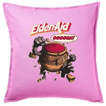 Elden-Aid, Elden Ring inspired , Μαξιλάρι καναπέ ΡΟΖ 100% βαμβάκι, περιέχεται το γέμισμα (50x50cm)