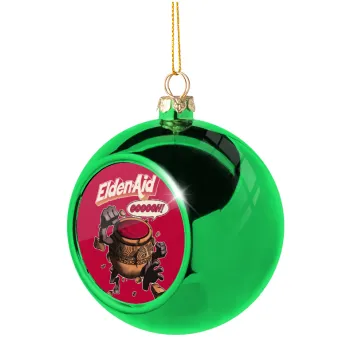 Elden-Aid, Elden Ring inspired , Green Christmas tree ornament ball 8cm