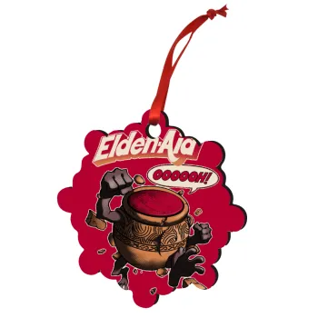 Elden-Aid, Elden Ring inspired , Στολίδι Χριστουγεννιάτικο στολίδι snowflake ξύλινο 7.5cm