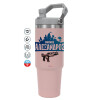 ΡΟΖ χρώματος Θερμός Ανοξείδωτο 890ml (30oz) με χερούλι