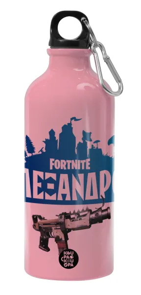 Fortnite with gun με το όνομα σου — Water bottle 600ml