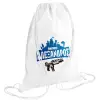 Backpack pouch GYMBAG white (28x40cm)