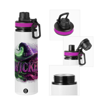 Wicked, Μεταλλικό παγούρι νερού με καπάκι ασφαλείας, αλουμινίου 850ml