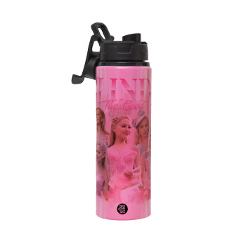 Wicked Glinda, Metallic water bottle with safety lid, 850ml aluminum