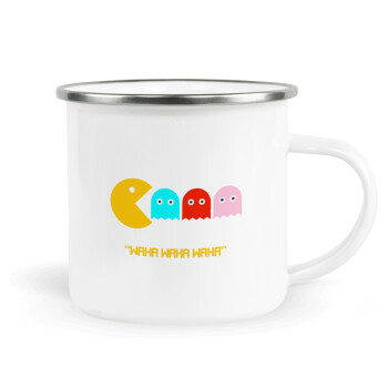 Pacman waka waka waka, Κούπα Μεταλλική εμαγιέ λευκη 360ml