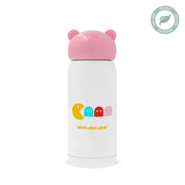 Pacman waka waka waka — Ροζ ανοξείδωτο παγούρι θερμό (Stainless steel), 320ml