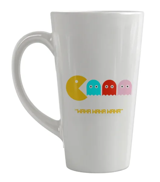 Pacman waka waka waka — Large tapered latte mug, ceramic, 450ml