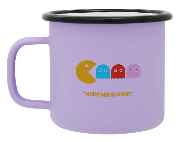 Pacman waka waka waka — Κούπα Μεταλλική εμαγιέ ΜΑΤ Light Pastel Purple 360ml