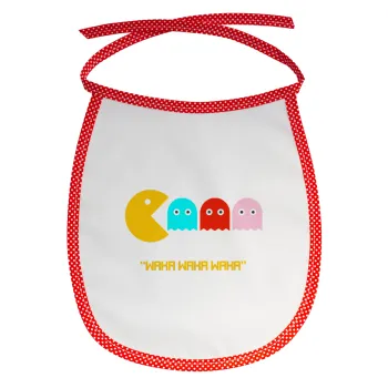 Pacman waka waka waka, Σαλιάρα μωρού αλέκιαστη με κορδόνι Κόκκινη