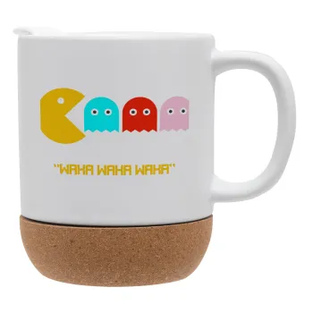 Pacman waka waka waka, Κούπα, κεραμική με βάση φελού και καπάκι (ΜΑΤ), 330ml
