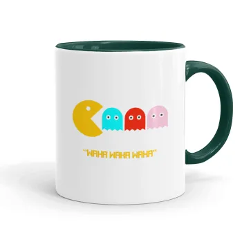 Pacman waka waka waka, Mug colored green, ceramic, 330ml