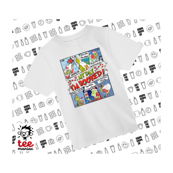 My Day Grinch, Άνετο παιδικό T-Shirt ΛΕΥΚΟ από 100% βαμβάκι, για κάθε μέρα. Vegan & OEKO-TEX πιστοποιημένο.