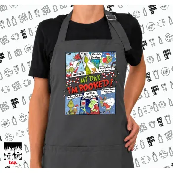 My Day Grinch, Ποδιά μακριά Σεφ ολόσωμη με τσέπες GREY (ΕΝΗΛΙΚΩΝ)