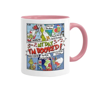 My Day Grinch, Κούπα χρωματιστή ροζ, κεραμική, 330ml