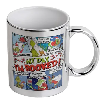 My Day Grinch, Mug ceramic, silver mirror, 330ml