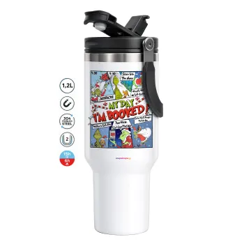 My Day Grinch, Mega Tumbler με καπάκι, διπλού τοιχώματος (θερμό) 1,2L