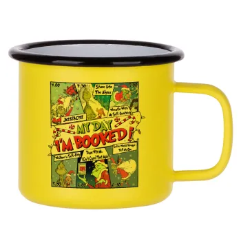 My Day Grinch, Metallic enamel MATT Yellow cup 360ml
