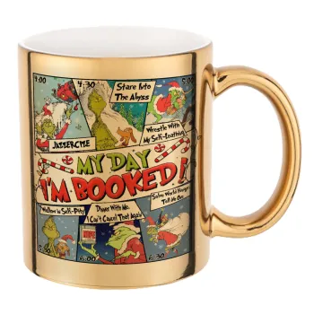 My Day Grinch, Mug ceramic, gold mirror, 330ml