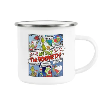 My Day Grinch, Κούπα Μεταλλική εμαγιέ λευκη 360ml