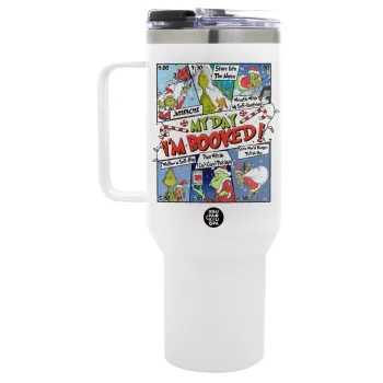 My Day Grinch, Mega Tumbler με καπάκι, διπλού τοιχώματος (θερμό) 1,2L
