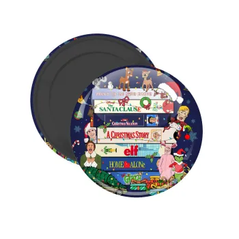 Xmas Classic movies, Μαγνητάκι ψυγείου στρογγυλό διάστασης 5cm