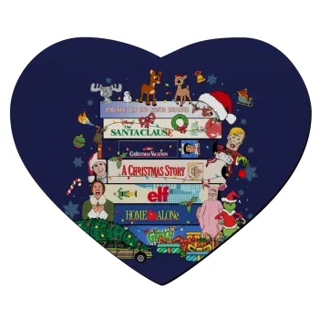 Xmas Classic movies, Mousepad καρδιά 23x20cm