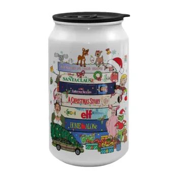 Xmas Classic movies, Κούπα ταξιδιού μεταλλική με καπάκι (tin-can) 500ml