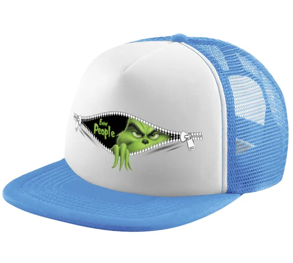Grinch — Καπέλο παιδικό Soft Trucker με Δίχτυ ΓΑΛΑΖΙΟ/ΛΕΥΚΟ (POLYESTER, ΠΑΙΔΙΚΟ, ONE SIZE)