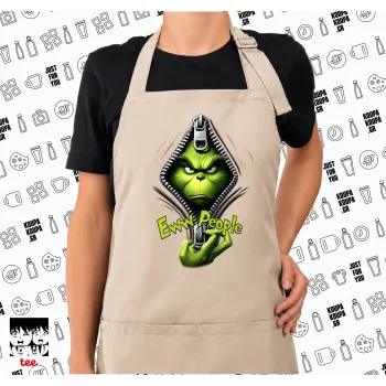 Grinch, eww people, Ποδιά μακριά Σεφ ολόσωμη με τσέπες SAND (ΕΝΗΛΙΚΩΝ)