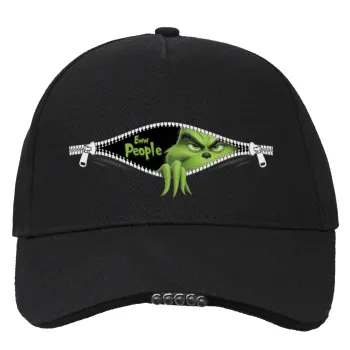 Grinch, eww people, Work & Activity LED Light Cap – Perfect for Night & Low Light Conditions (100% COTTON, ADULT, UNISEX)