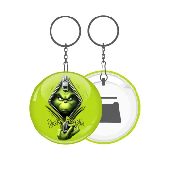 Grinch, eww people, Μπρελόκ μεταλλικό 5cm με ανοιχτήρι