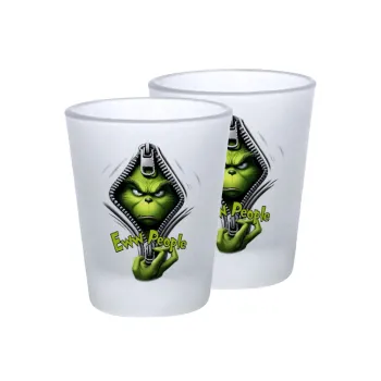 Grinch, eww people, Σφηνοπότηρα γυάλινα 45ml του πάγου (2 τεμάχια)