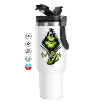 Grinch, eww people, Mega Tumbler με καπάκι, διπλού τοιχώματος (θερμό) 1,2L